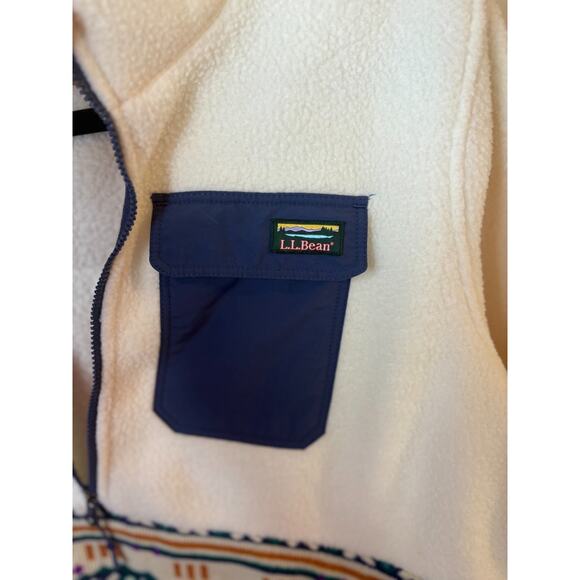 LL Bean Sherpa Fleece Hybrid Pullover 1/2 Zip Women's M 8-12 Gorpcore Hiking - Picture 3 of 5